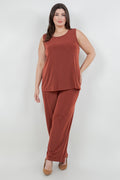 Vikki Vi Classic Cinnamon Petite Pull-On Pants