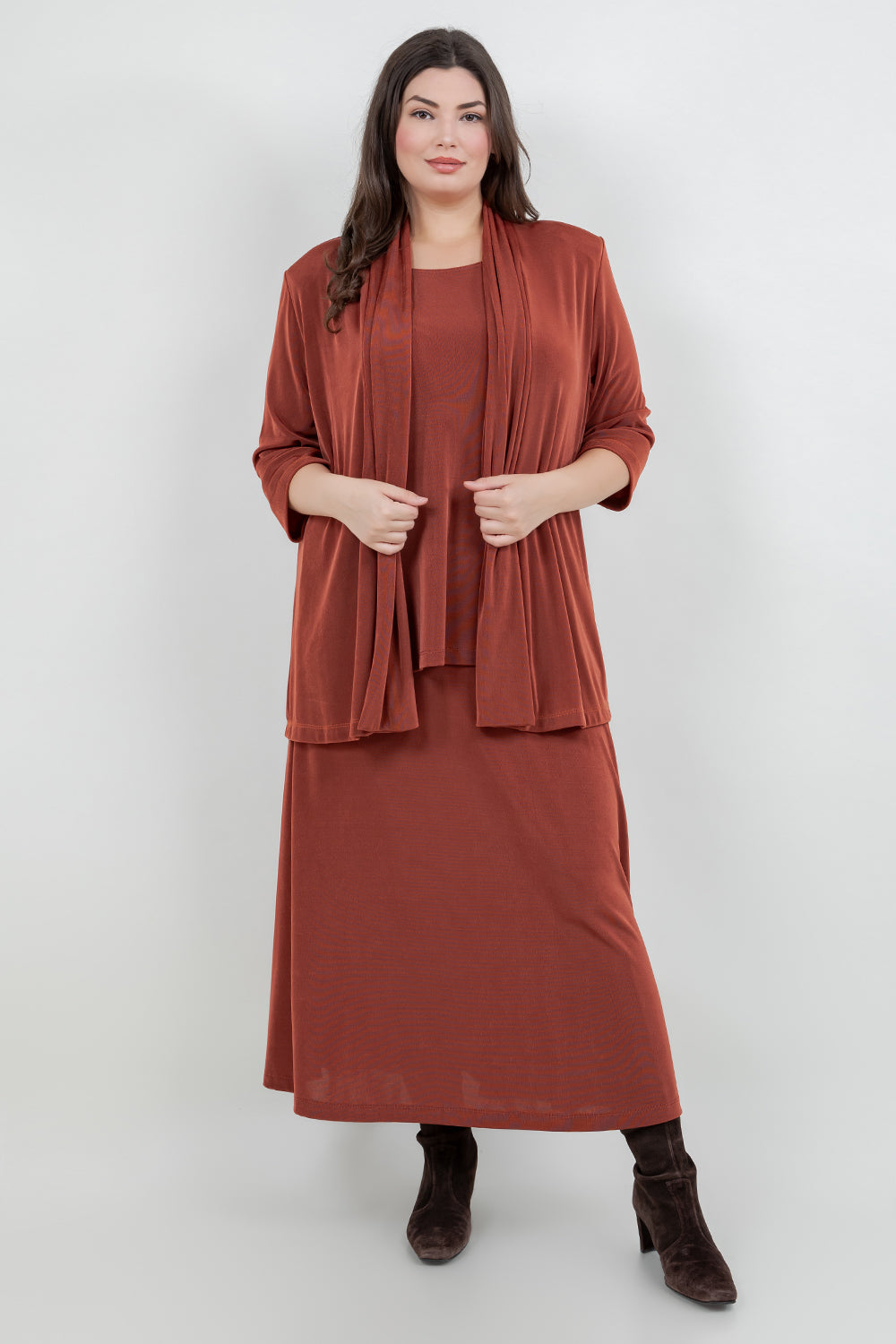 Skirts Vikki Vi Classic Cinnamon A-Line Maxi Skirt