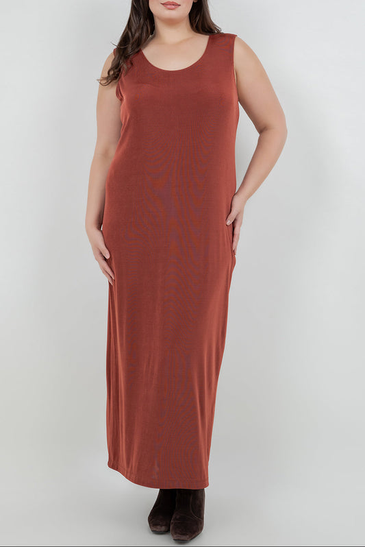 Dresses Vikki Vi Classic Cinnamon Maxi Tank Dress