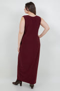 Vikki Vi Jersey Bordeaux Tank Dress