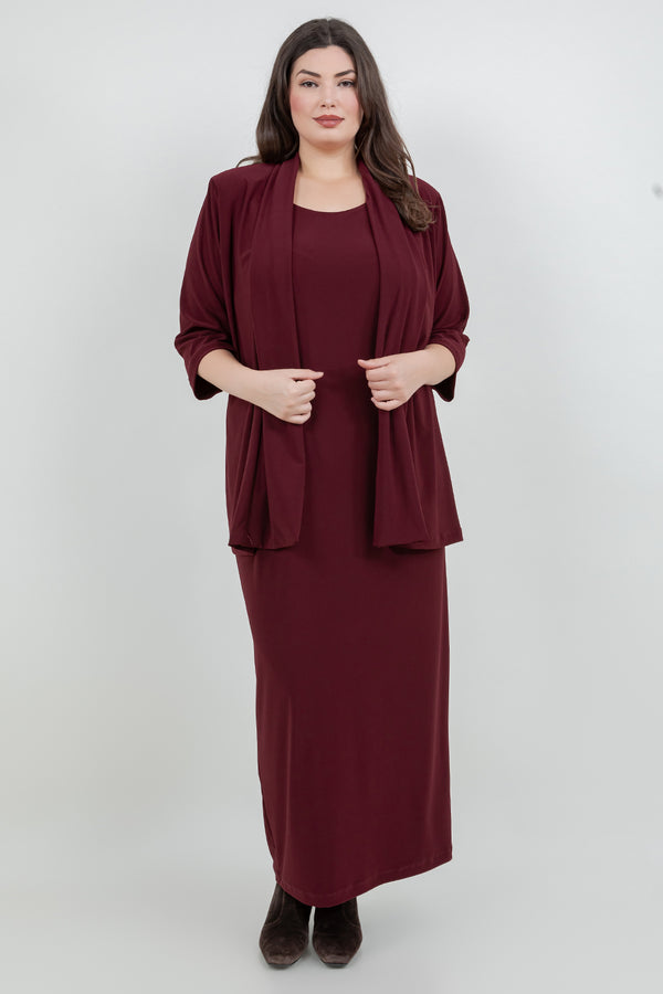 Vikki Vi Jersey Bordeaux Tank Dress