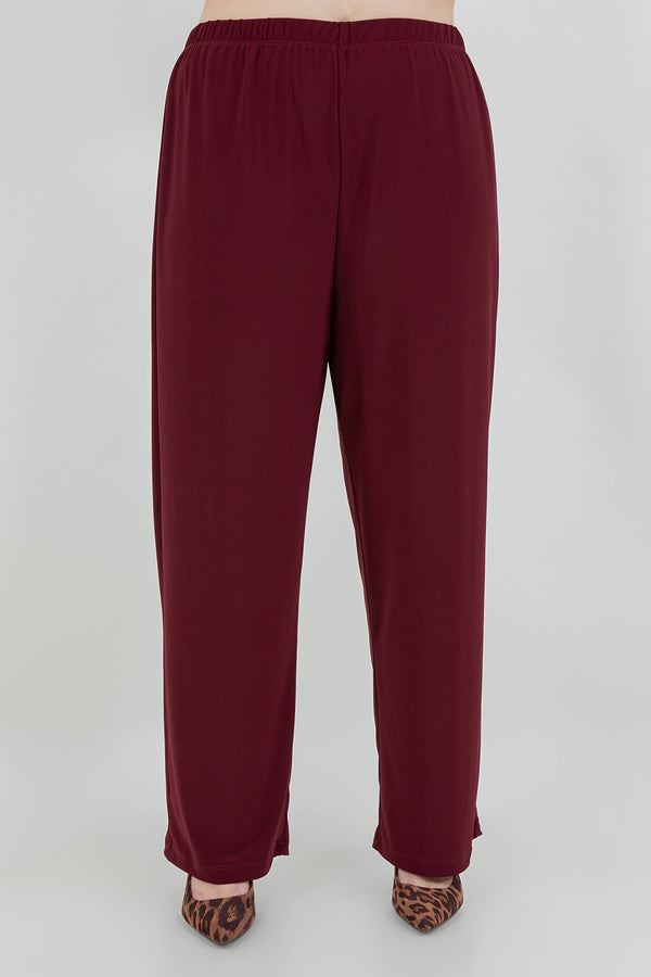 Vikki Vi Jersey Bordeaux Petite Pull-On Pant