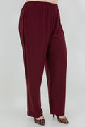Vikki Vi Jersey Bordeaux Petite Pull-On Pant