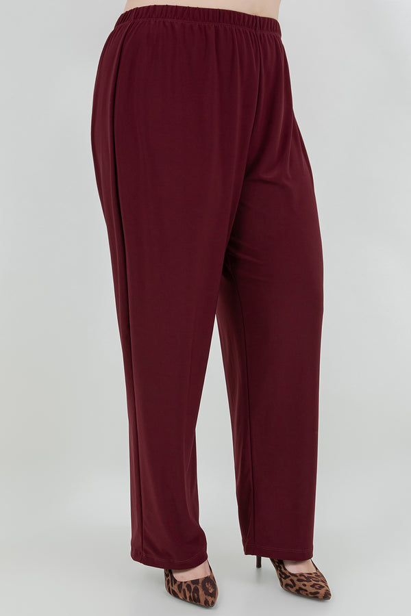 Vikki Vi Jersey Bordeaux Petite Pull-On Pant