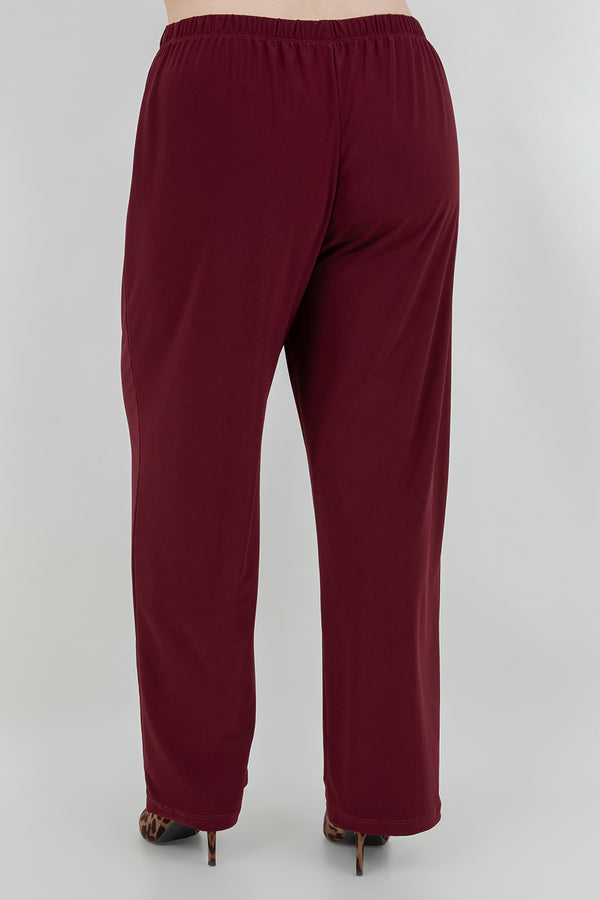 Vikki Vi Jersey Bordeaux Petite Pull-On Pant
