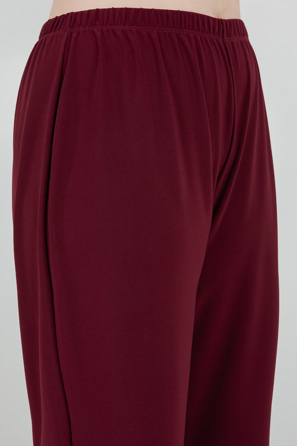Vikki Vi Jersey Bordeaux Petite Pull-On Pant