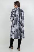 Vikki Vi Jersey Brushstroke Long Sleeve Kimono Duster