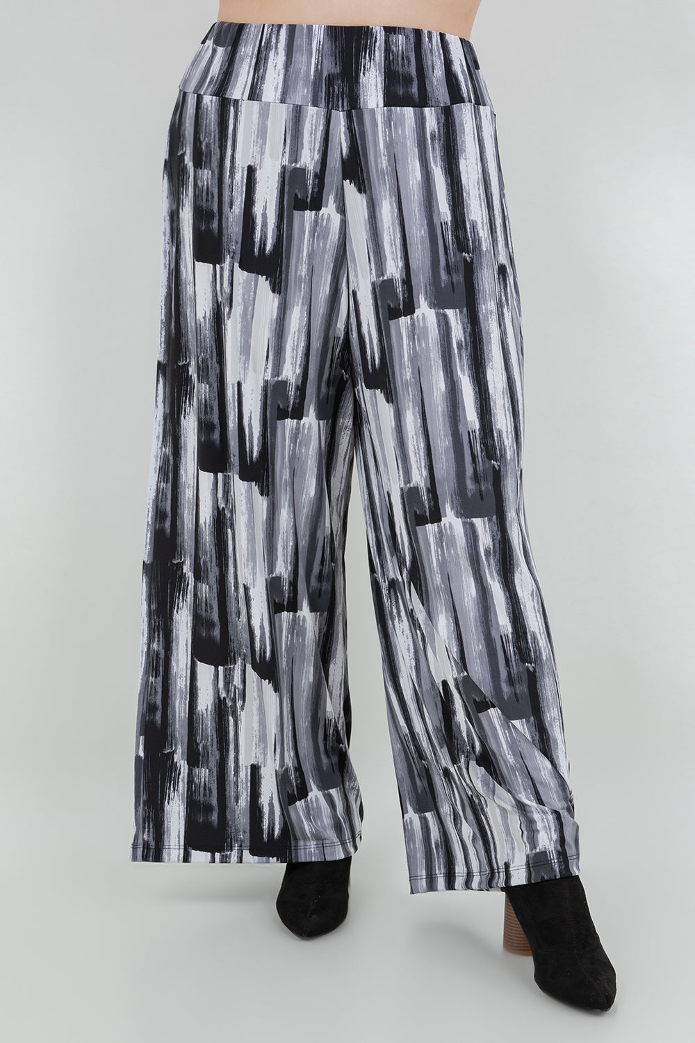 Pants Vikki Vi Jersey Brushstroke Wide Leg Pant