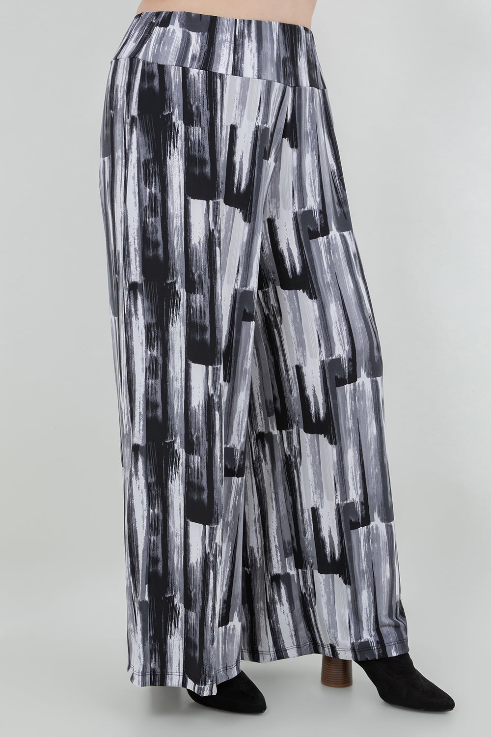 Pants Vikki Vi Jersey Brushstroke Wide Leg Pant