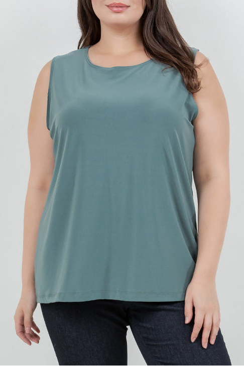 Tops Vikki Vi Jersey Sage Tank