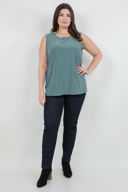 Tops Vikki Vi Jersey Sage Tank