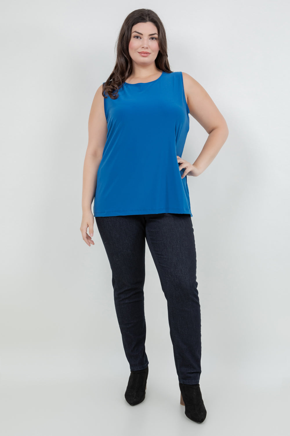 Tops Vikki Vi Jersey Azure Tank