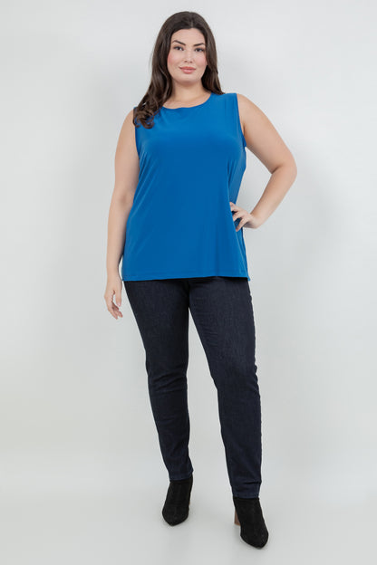 Tops Vikki Vi Jersey Azure Tank