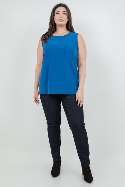 Tops Vikki Vi Jersey Azure Tank