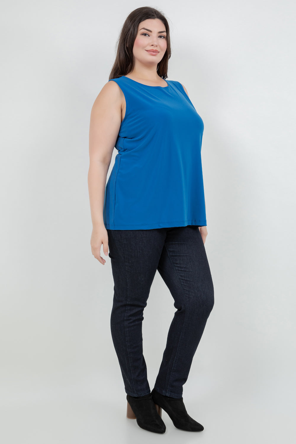 Tops Vikki Vi Jersey Azure Tank