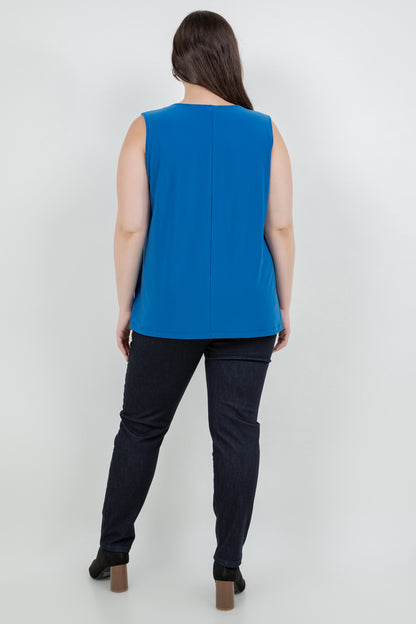 Tops Vikki Vi Jersey Azure Tank