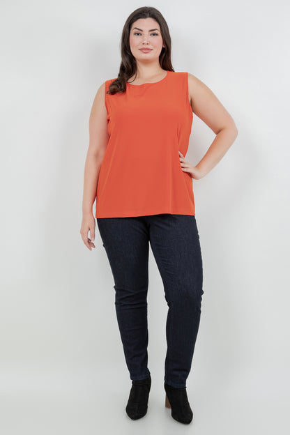 Tops Vikki Vi Jersey Persimmon Tank