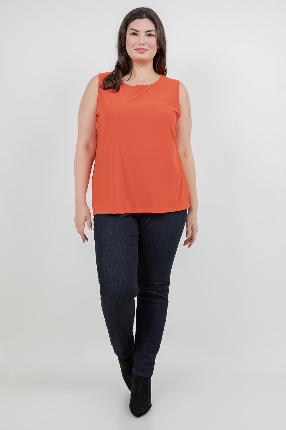 Tops Vikki Vi Jersey Persimmon Tank