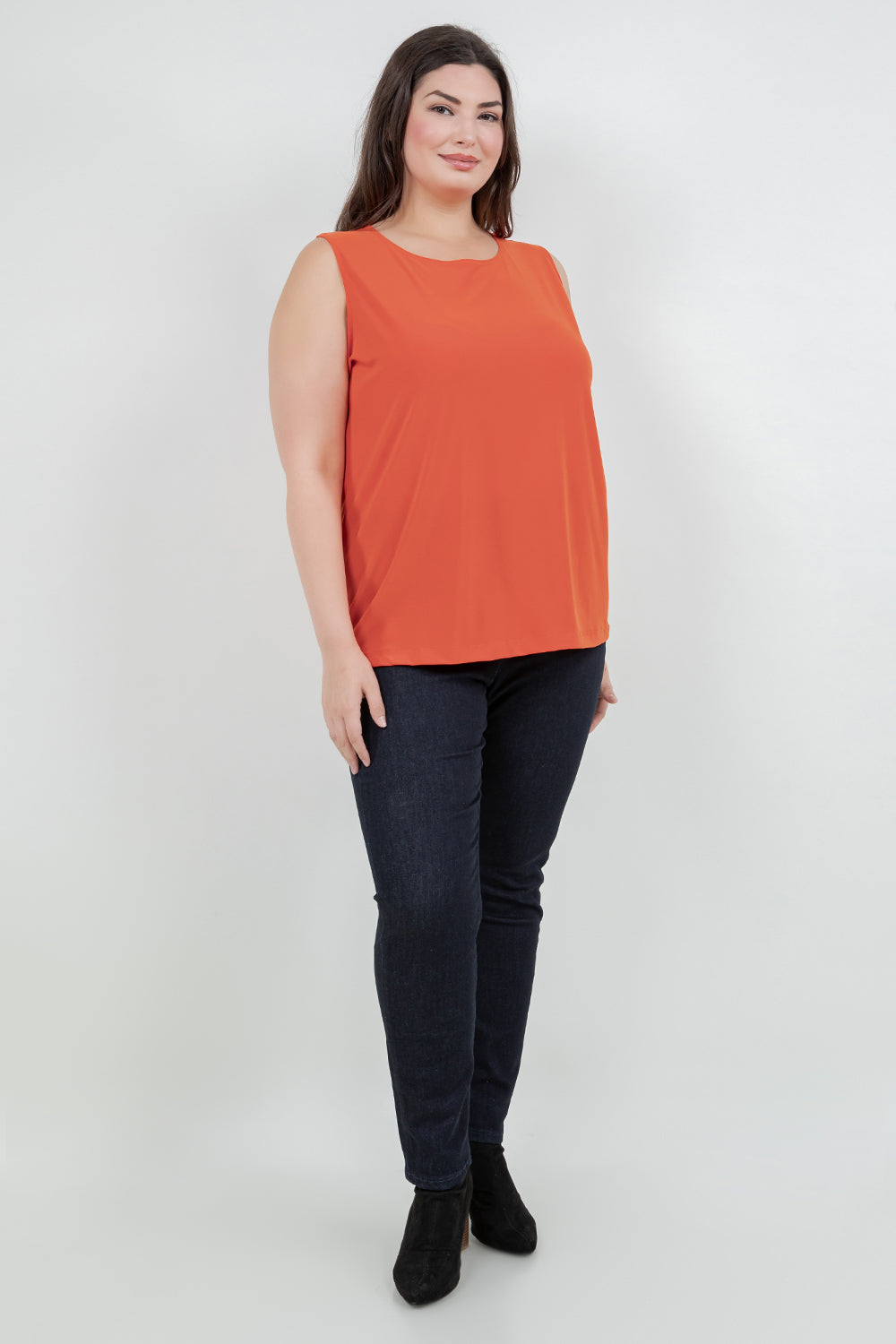 Tops Vikki Vi Jersey Persimmon Tank