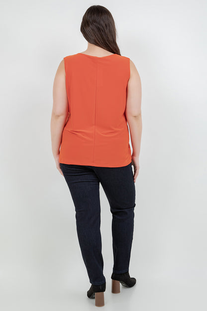 Tops Vikki Vi Jersey Persimmon Tank