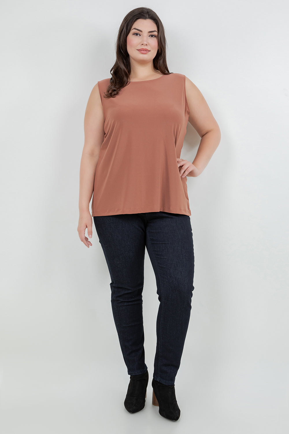 Tops Vikki Vi Jersey Clay Tank