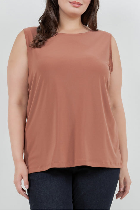 Tops Vikki Vi Jersey Clay Tank