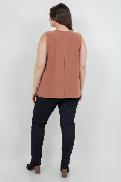 Tops Vikki Vi Jersey Clay Tank