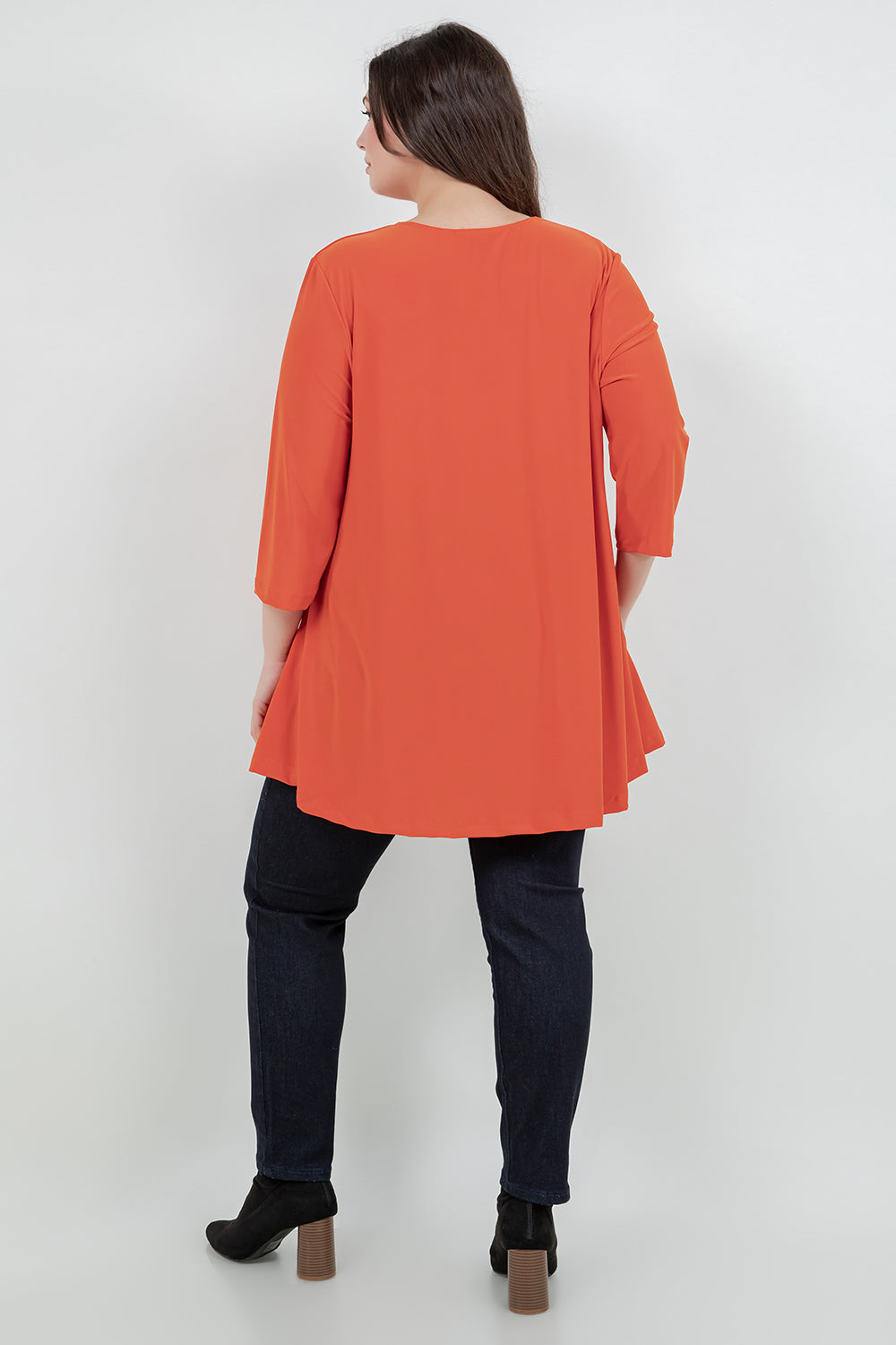 Tops Vikki Vi Jersey Persimmon Pocket Swing Tunic