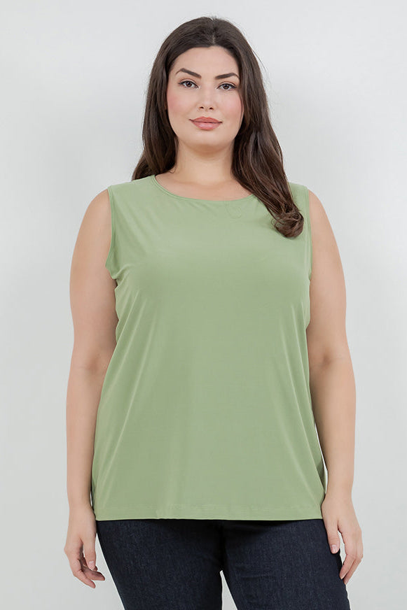 Tops Vikki Vi Jersey Pistachio Tank