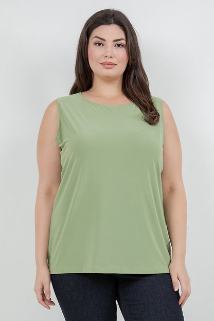 Tops Vikki Vi Jersey Pistachio Tank