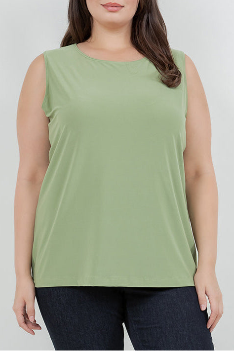 Tops Vikki Vi Jersey Pistachio Tank