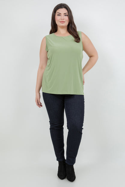 Tops Vikki Vi Jersey Pistachio Tank