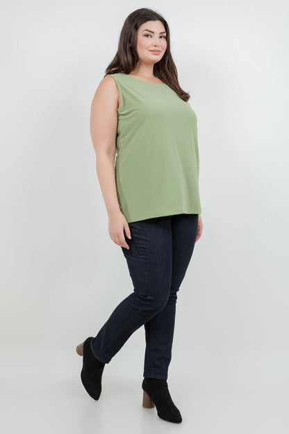 Tops Vikki Vi Jersey Pistachio Tank