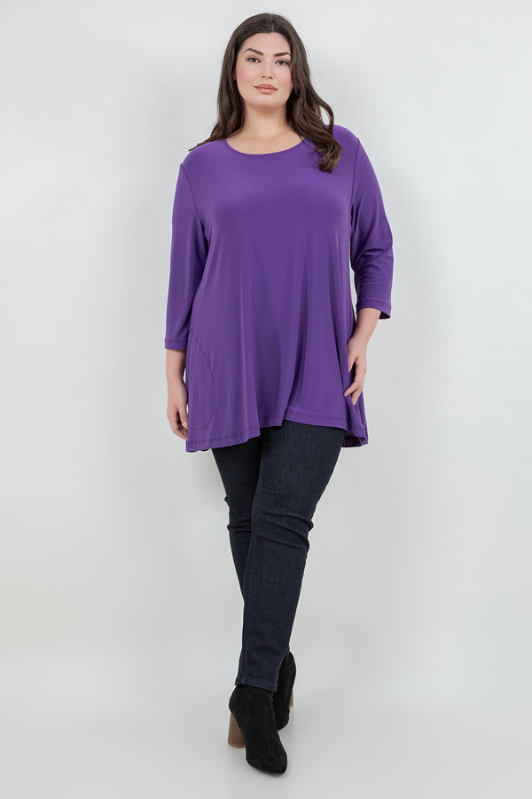 Tops Vikki Vi Jersey Iris 2 Pocket Swing Tunic