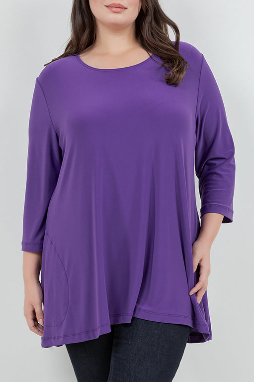 Tops Vikki Vi Jersey Iris Pocket Swing Tunic