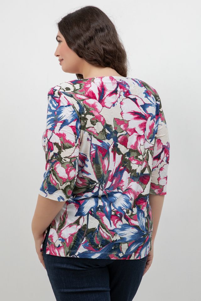 Vikki Vi Jersey Georgia Floral 3/4 Sleeve Top