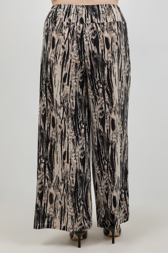 Pants Vikki Vi Jersey Animal Print Wide Leg Petite Pant