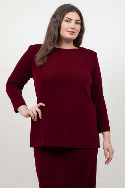 Vikki Vi Classic Shiraz Long Sleeve Tunic