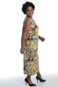 Vikki Vi Jersey Royal Medallion Maxi Tank Dress