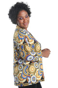 Vikki Vi Jersey Royal Medallion Kimono Jacket