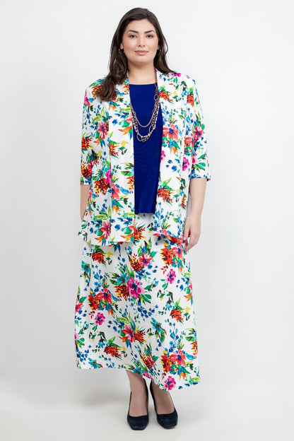Jackets Vikki Vi Jersey Spring Floral Kimono Jacket