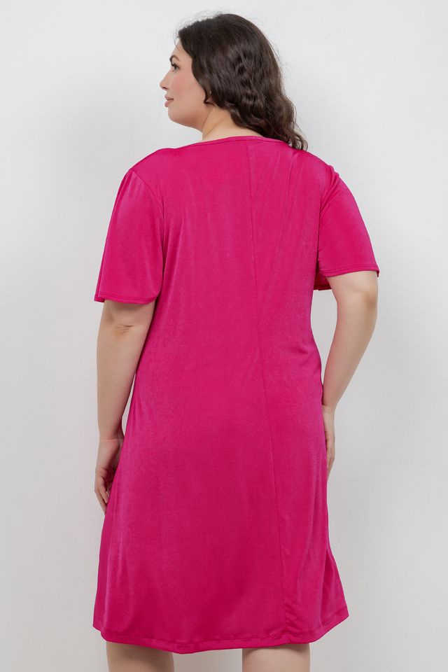Dresses Vikki Vi Silky Classic Magenta T-Shirt Dress