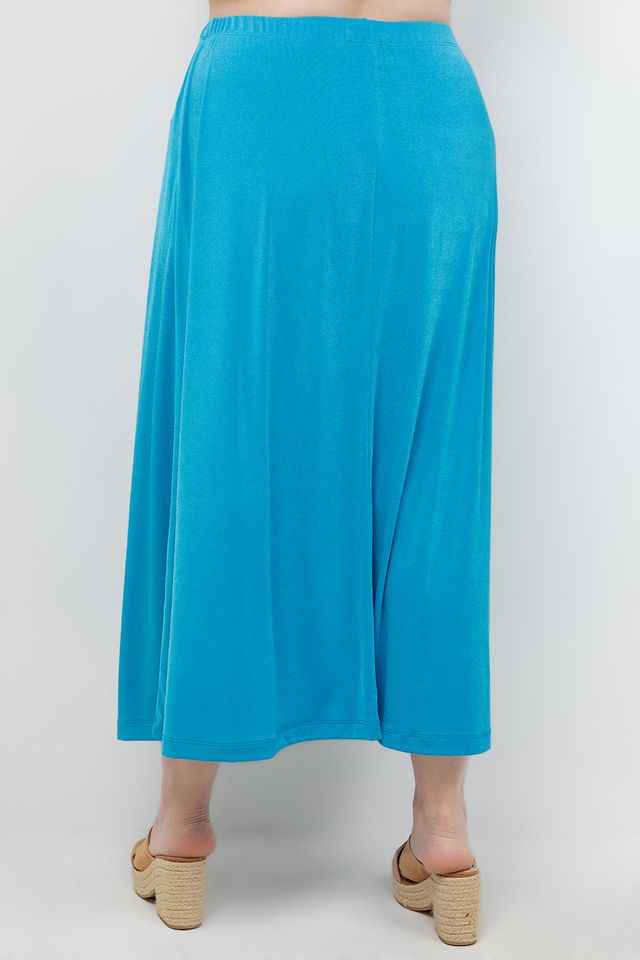 Skirts Vikki Vi Silky Classic Turquoise Maxi Skirt