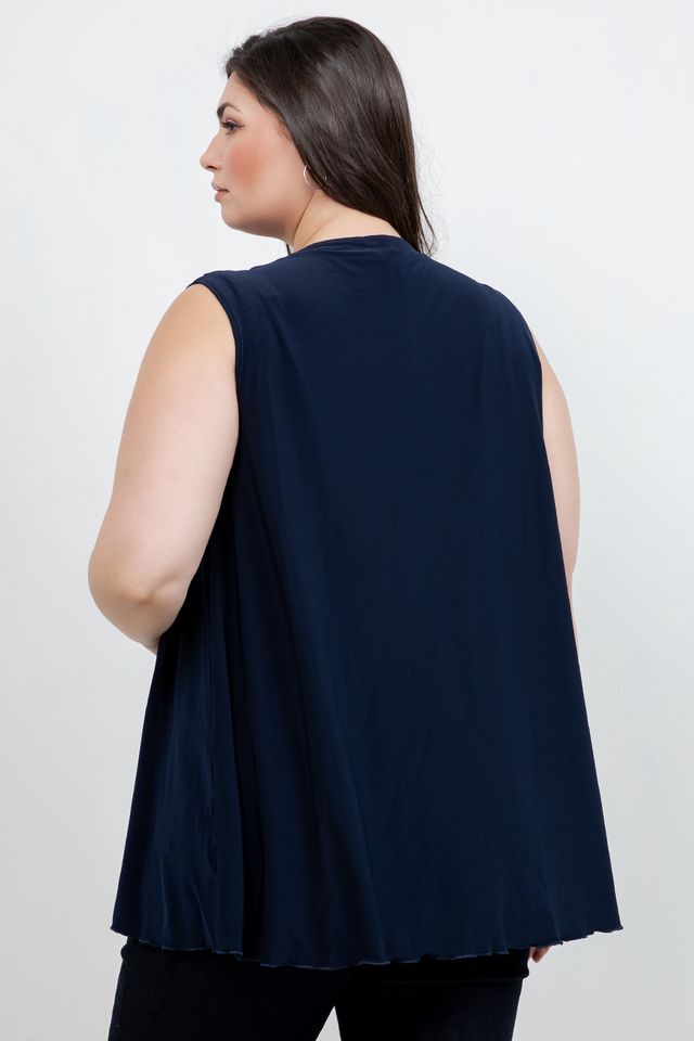 Jackets Vikki Vi Navy Jersey Swing Vest