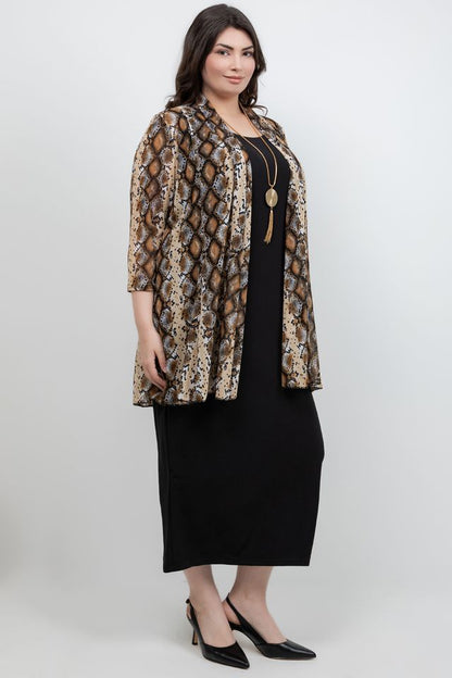 Jackets Mesh Animal Print Jacket