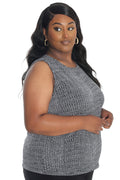 Vikki Vi Jersey Salt &Pepper Tank