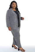 Vikki Vi Jersey Salt &Pepper Blazer