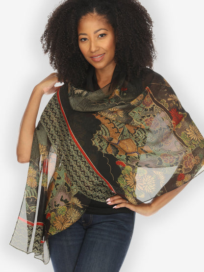 Scarf Magic Organic Beauty in Black Silk Scarf