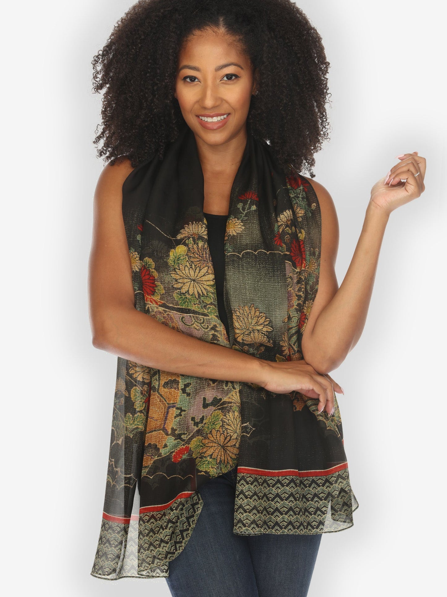 Scarf Magic Organic Beauty in Black Silk Scarf