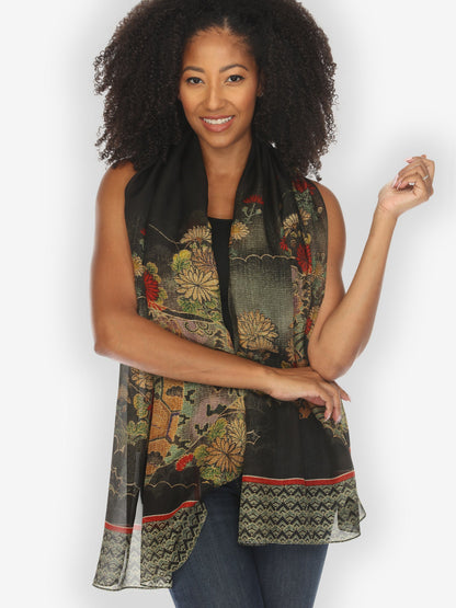 Scarf Magic Organic Beauty in Black Silk Scarf